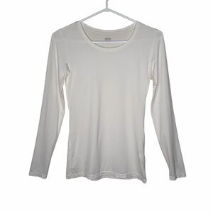 Uniqlo Women's White Long Sleeve Top Size Small
